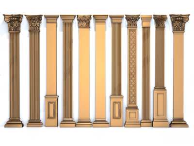 欧式古典罗马柱3D模型下载